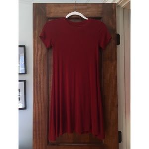 AE Mock Neck Red Dress